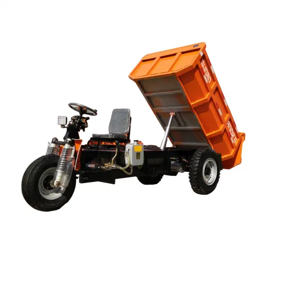 Triciclo elettrico a tre ruote per miniere sotterranee/miniere con dumper/Triciclo diesel da 2 tonnellate per moto/mini dumper da costruzione/triciclo agricolo